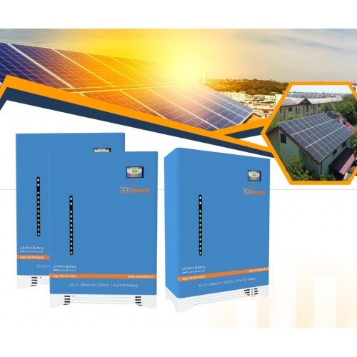 Pachet Acumulatori Blue Power fotovoltaice 45kWh Low Voltage Ecosolaris LifePo4